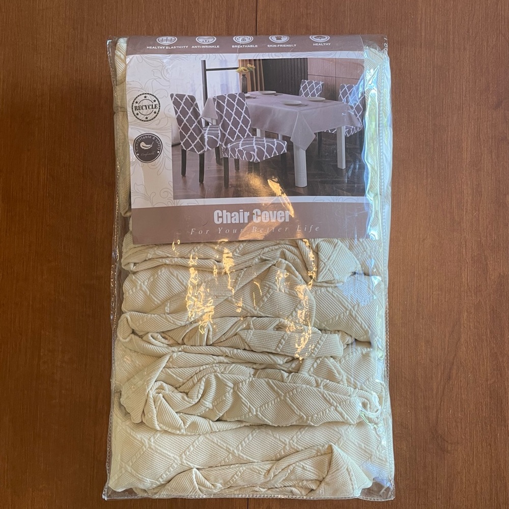 Cream Chair Cover Set of 6